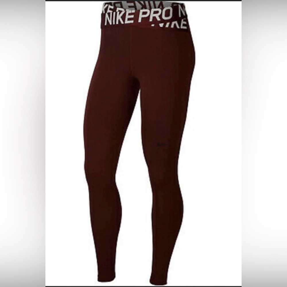 Nike Pro Intertwist 7/8 Tight Fit Training Tights Wine/Burgundy Color Size XL
